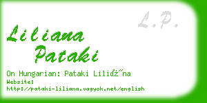 liliana pataki business card